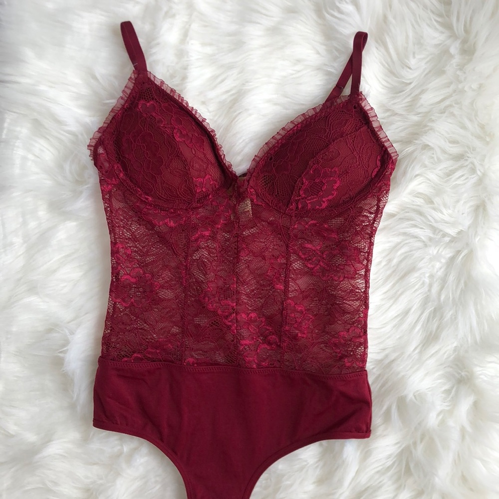 Lace Wine Bodysuit ✨